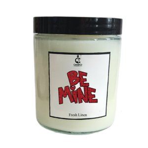 Valentines day BE MINE soy wax candle Scent Sweet Pea